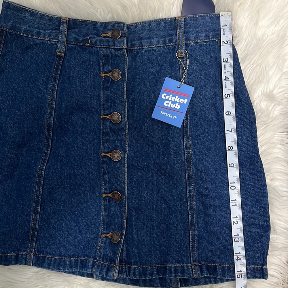 • Forever 21 Denim Blue Skirt New With Tags - Picture 8 of 11